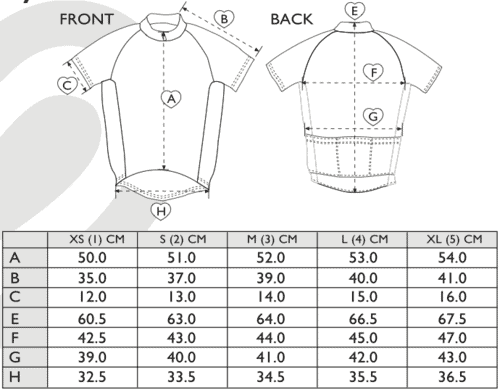 Shirt size chart