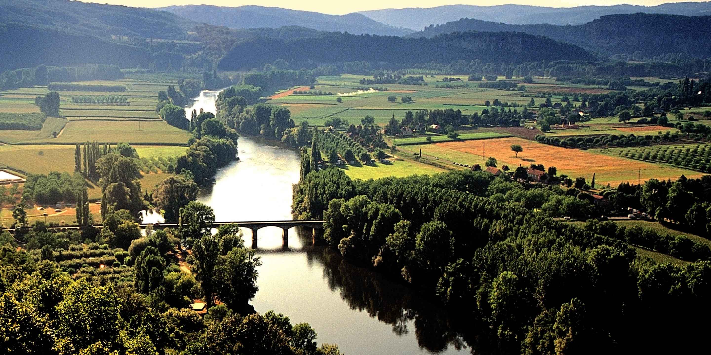 Aerial of Dordogne, France