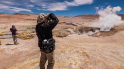 Photographer in Atacama Desert